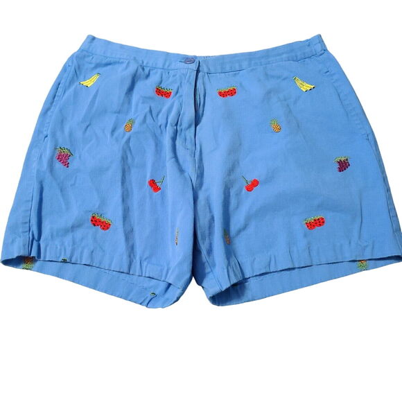 BFA Classics Petite Womens Shorts Multicolor Size 12P 100% Cotton Stretch Zip - Picture 1 of 12